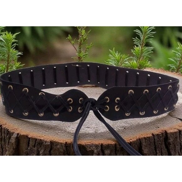 Banana Republic Black Lace-Up Belt - Picture 1 of 4
